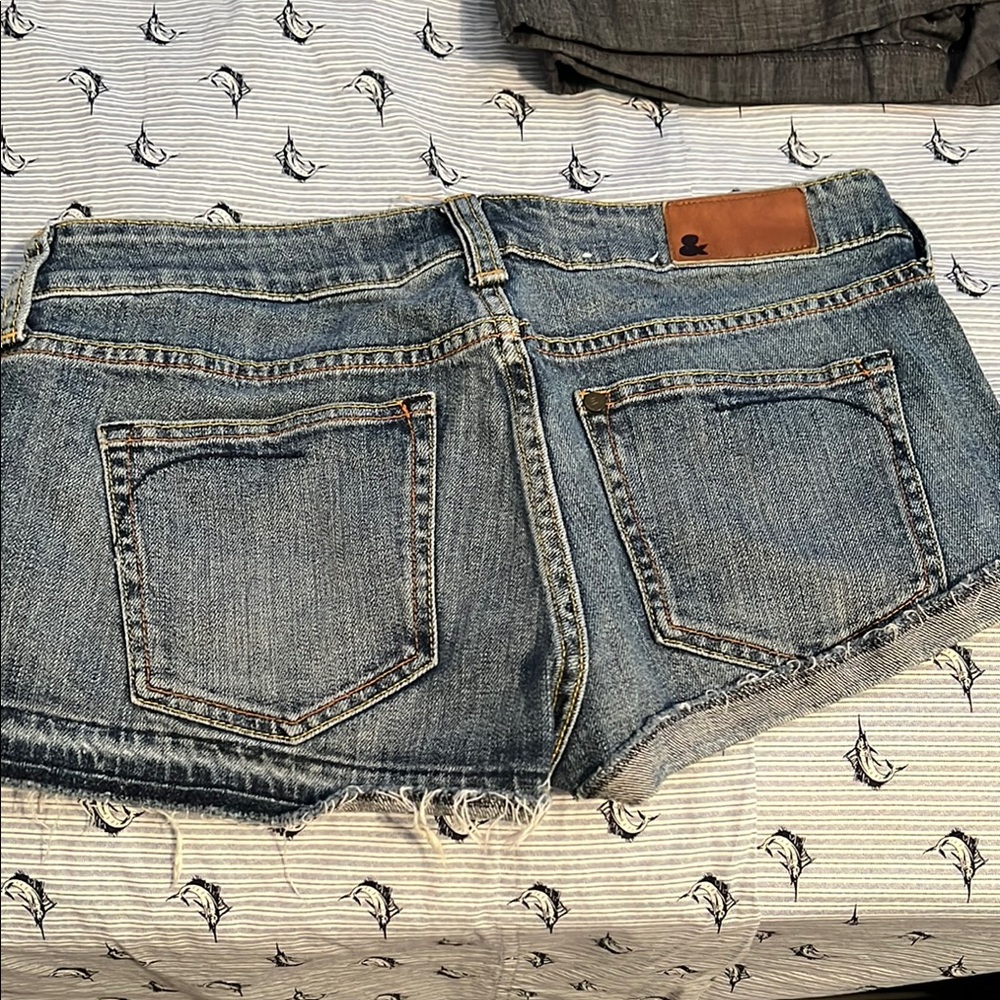 Blue Denim Cutoff Shorts